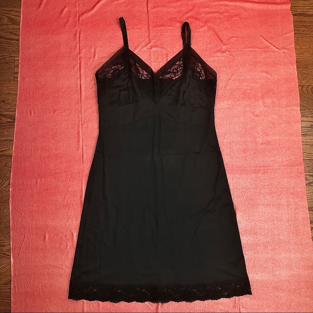 Vintage black slip dress